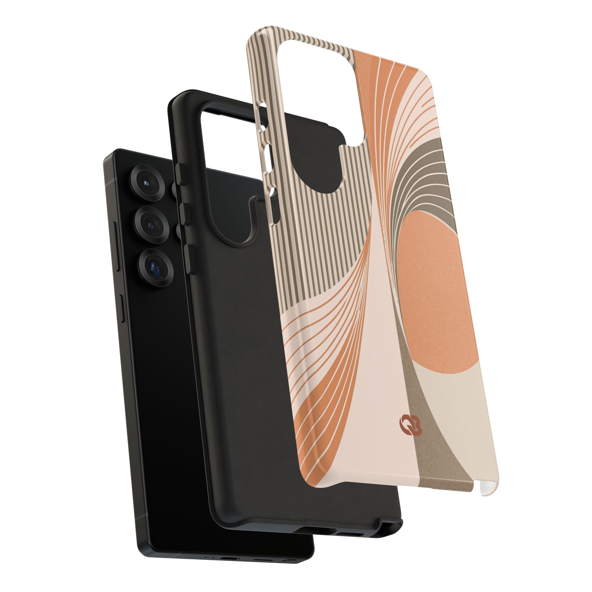 Orange Tough Phone Case for Samsung - Desert Arc Horizon