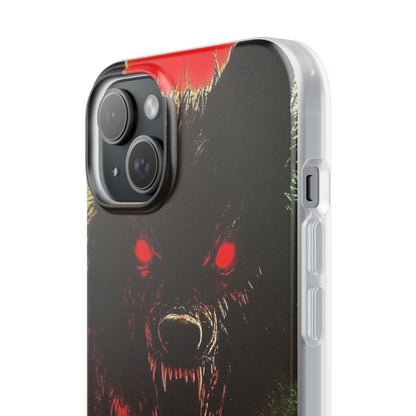 Crimson Wolf iPhone 15 Plus Cover - Blød