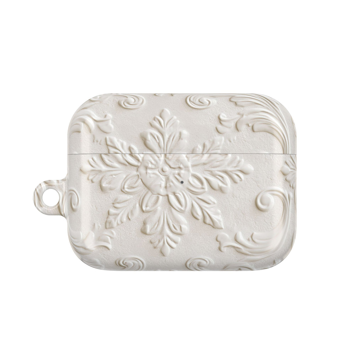 Ivory Baroque Relief · Hard Case for AirPods & AirPods Pro · White