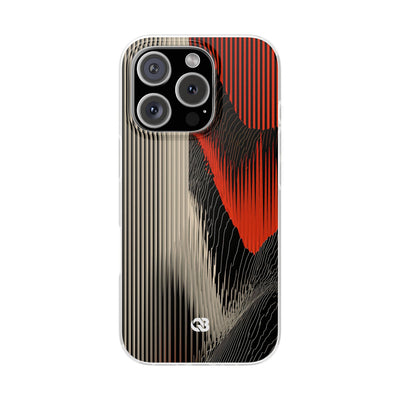 Red Lite Phone Case for iPhone - Crimson Pulse Topo