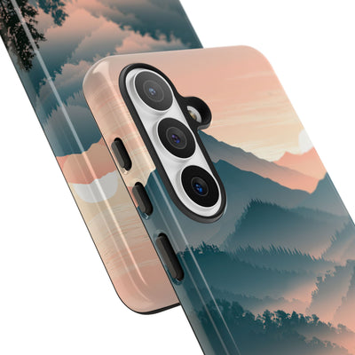 Teal Tough Phone Case for Samsung - Alpine Teal Horizon