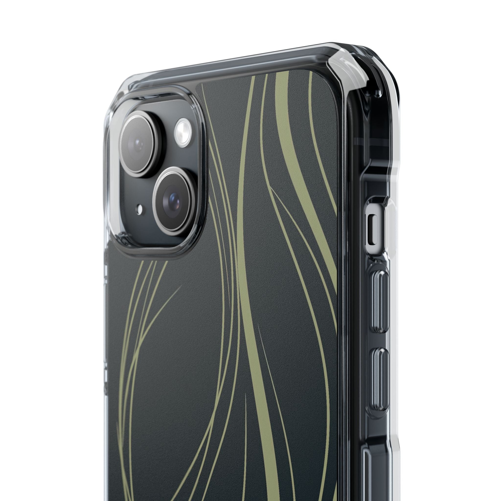 Green Impact MagSafe Phone Case for iPhone - Obsidian Sage Flow
