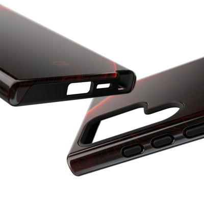 Red Tough Phone Case for Samsung - Crimson Flare Flux