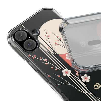 Black Impact MagSafe Phone Case for iPhone - Kyoto Midnight Blossom