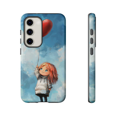 Crimson Heart Sky · Tough Phone Case for Samsung