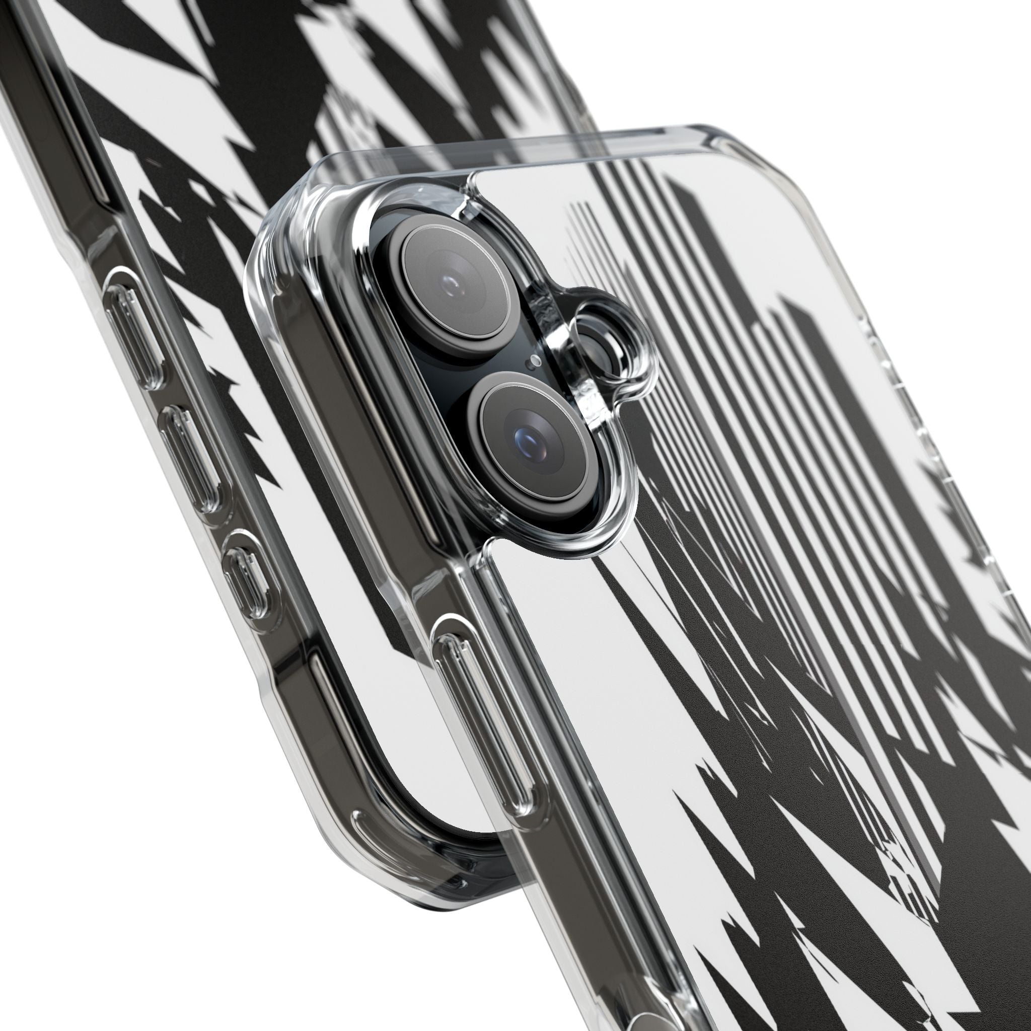 White Impact MagSafe Phone Case for iPhone - Shattered Vector Spire