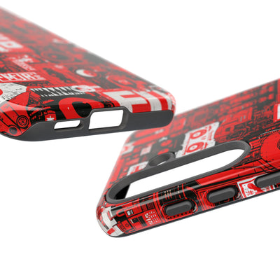 Neo Mecha Collage · Tough Phone Case for Samsung · Red