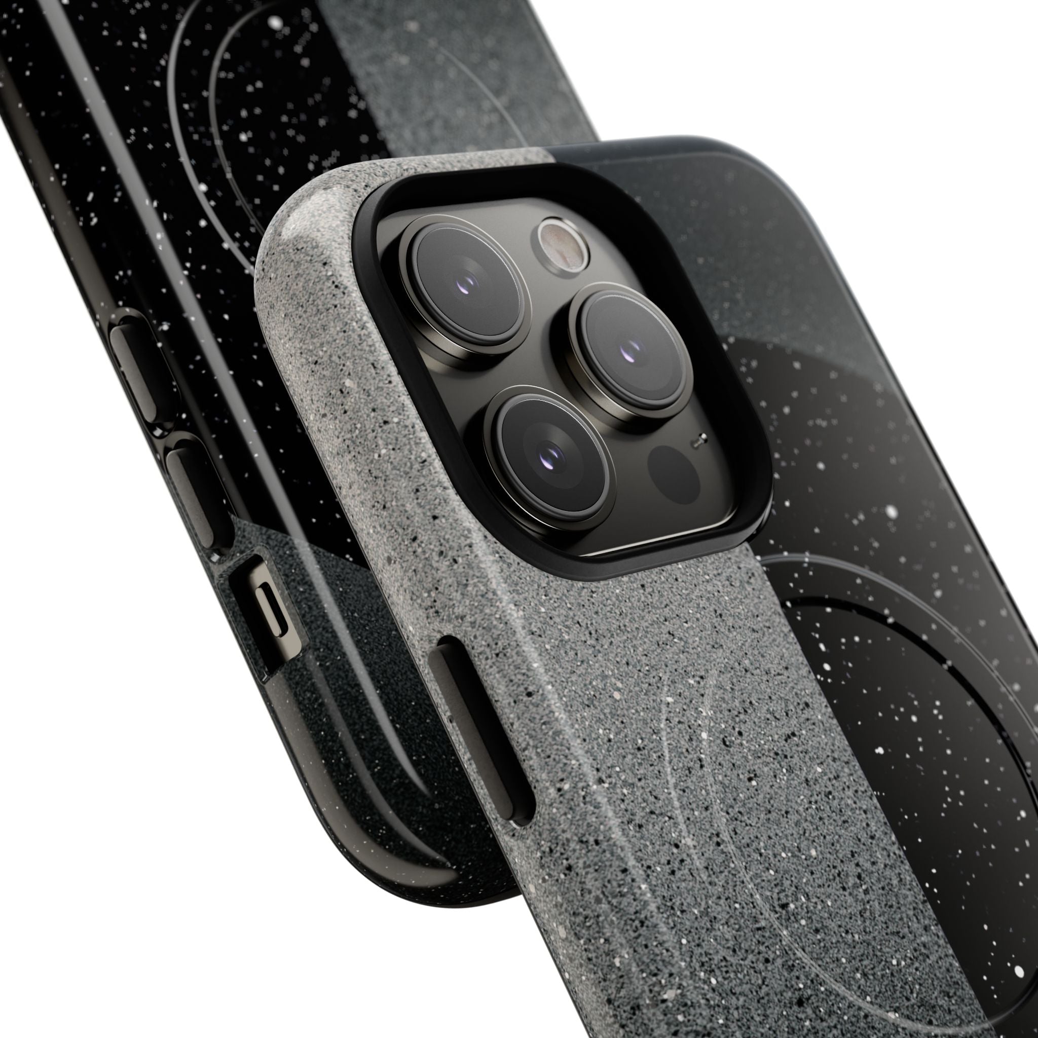 Black Tough 2.0 Magsafe Phone Case for iPhone - Lunar Static Orbit