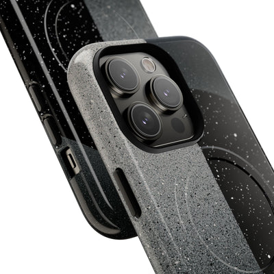 Black Tough 2.0 Magsafe Phone Case for iPhone - Lunar Static Orbit