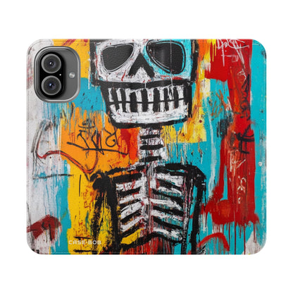 Neon Skull Chaos - iPhone 16 Plus Case - Wallet
