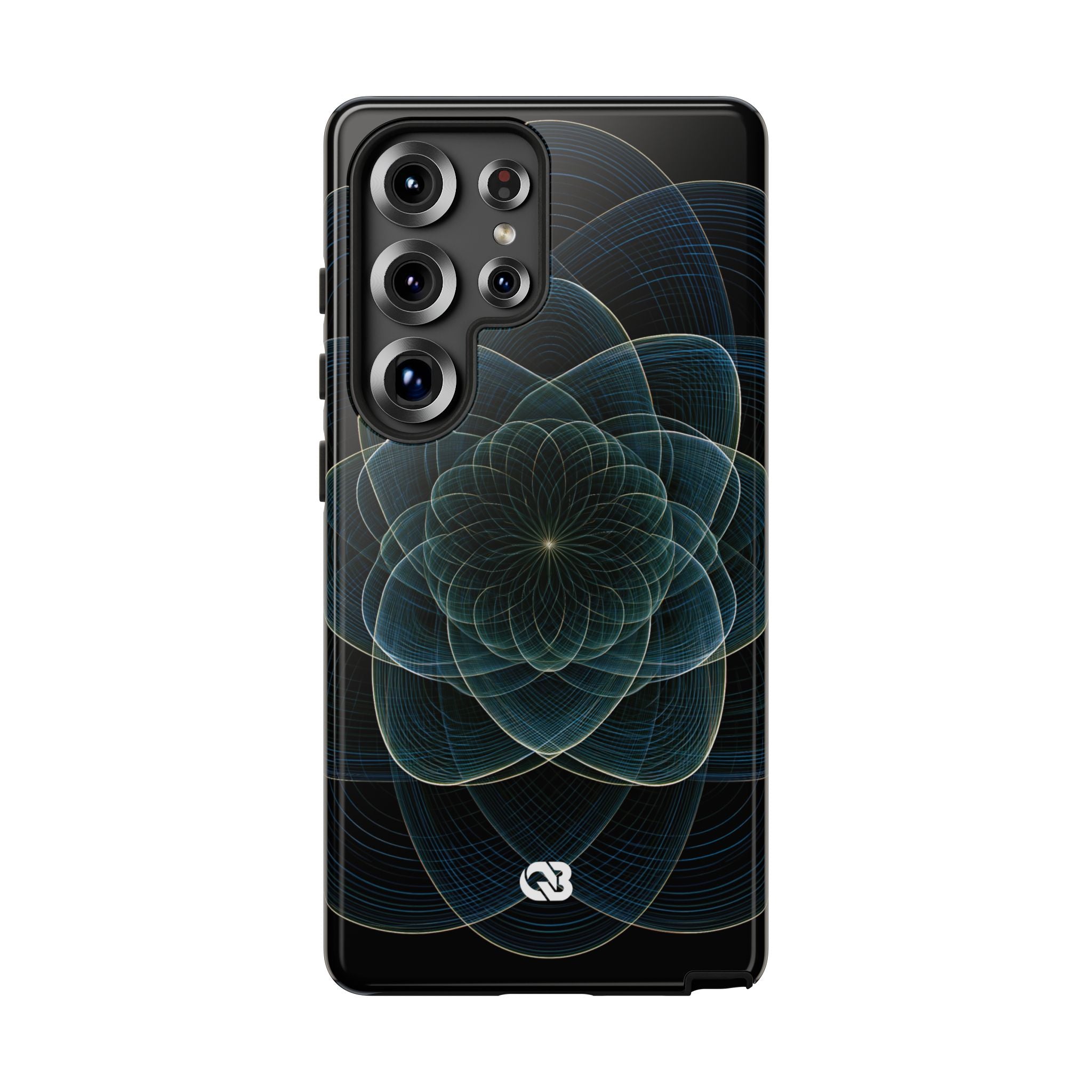 Blue Tough Phone Case for Samsung - Celestial Wireframe Bloom