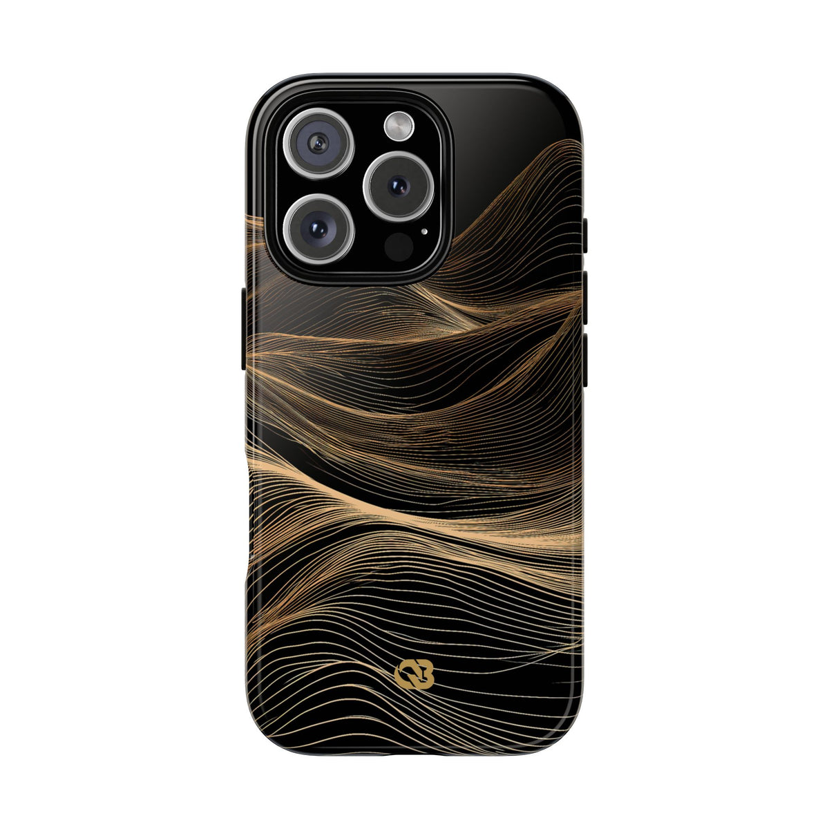 Gilded Ridge Lines · Tough Phone Case for iPhone · Black