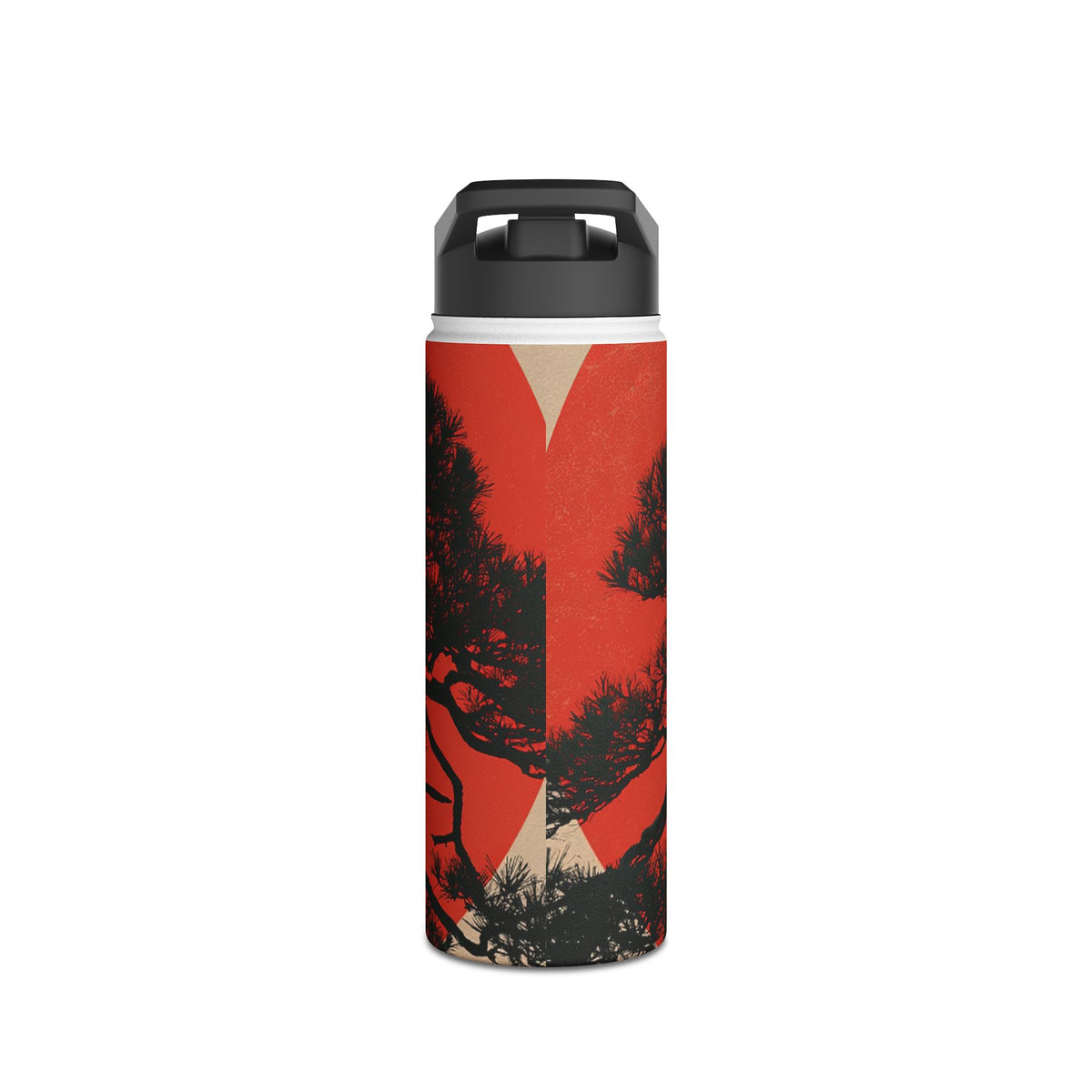 Crimson Pine Solitude · Insulated Water Bottle · Beige