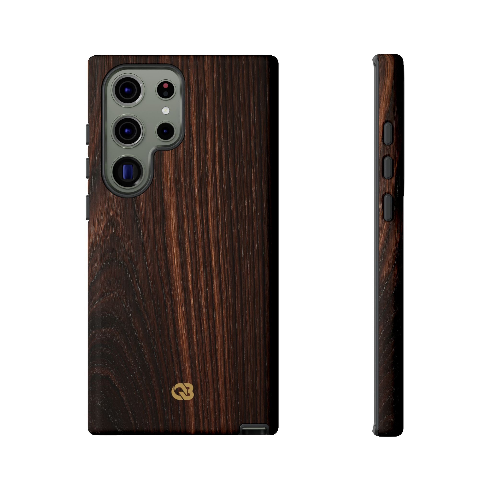 Brown Tough Phone Case for Samsung - Burnished Mahogany Grain