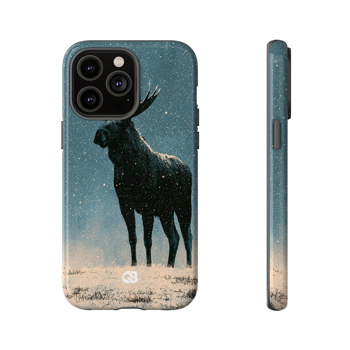 Nordic Boreal Moose · Tough Phone Case for iPhone · Blue