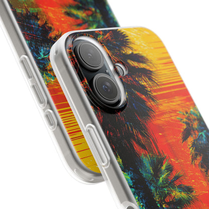 Tropical Sunburst iPhone 16 Case - Soft