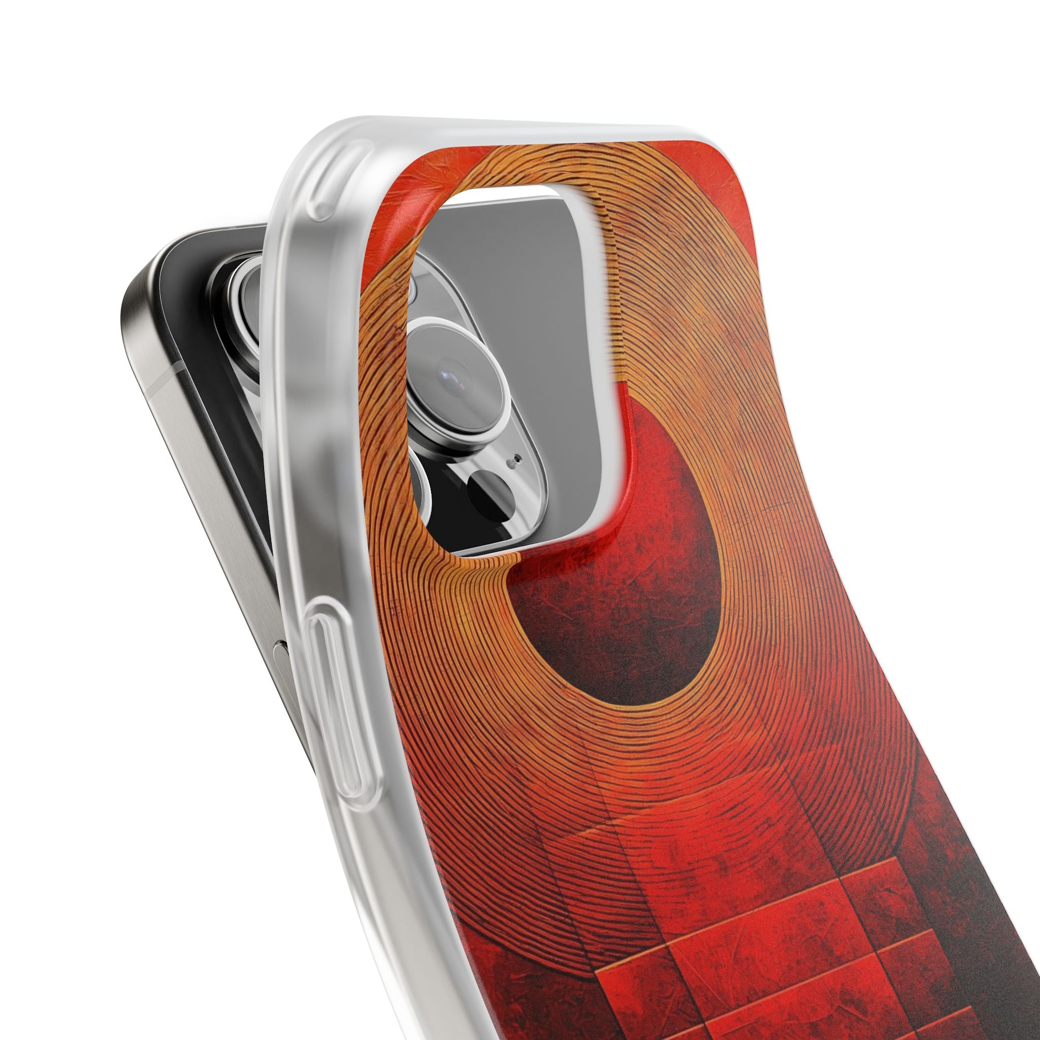 Crimson Orbit iPhone 16 Pro Max Case - Soft