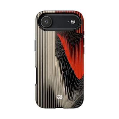 Red Tough 2.0 Magsafe Phone Case for iPhone - Crimson Pulse Topo