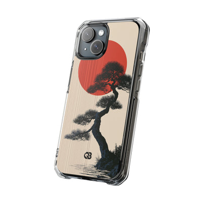 Beige Impact MagSafe Phone Case for iPhone - Kyoto Crimson Pine