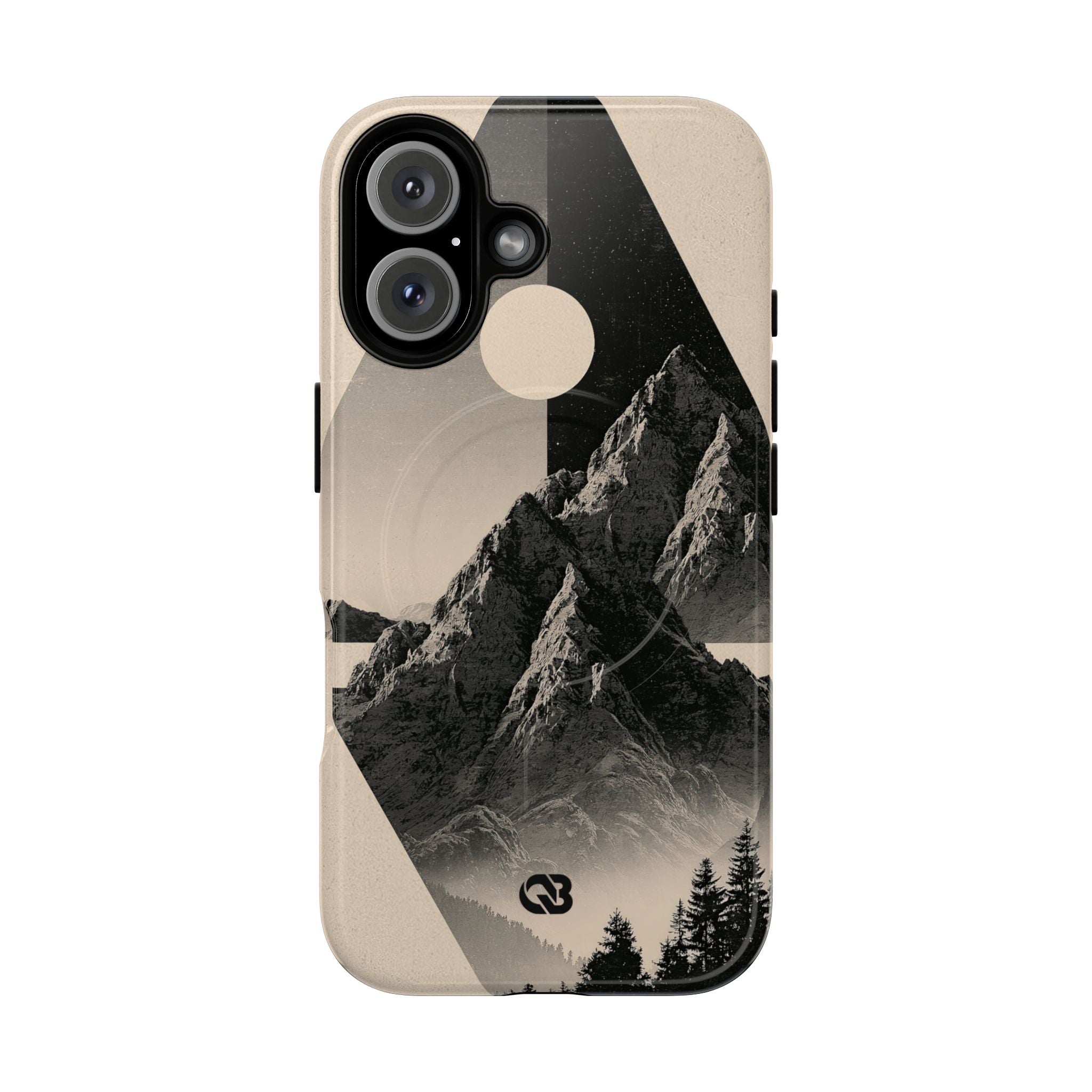 Beige Tough 2.0 Magsafe Phone Case for iPhone - Obsidian Summit Parchment