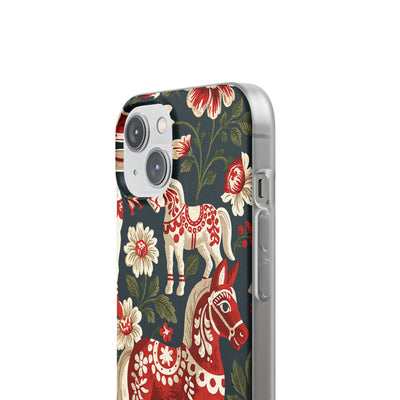Nordic Dala Meadow · Lite Phone Case for iPhone ·  Red