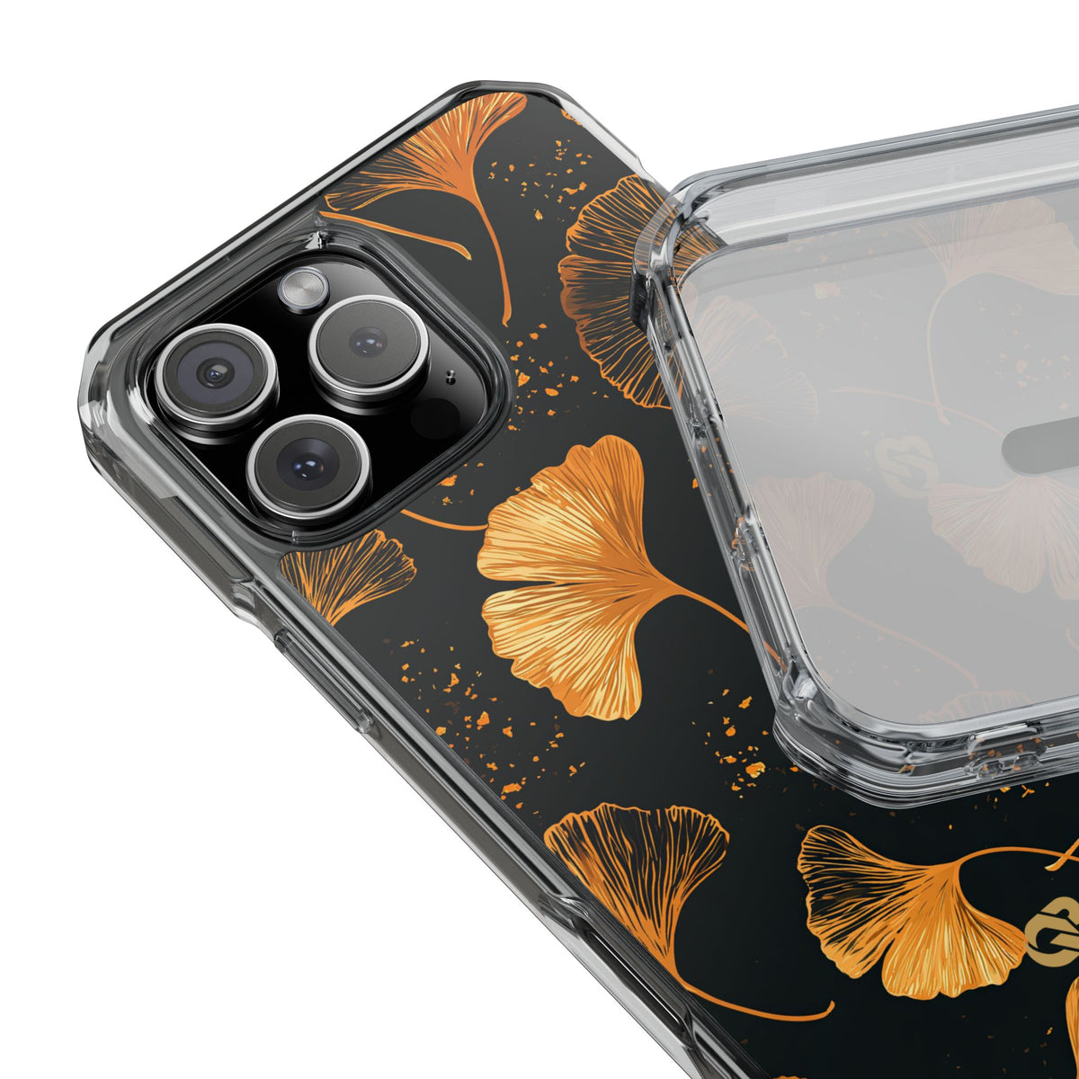 Gilded Ginkgo · Clear Impact Magnetic Phone Case for iPhone · Gold