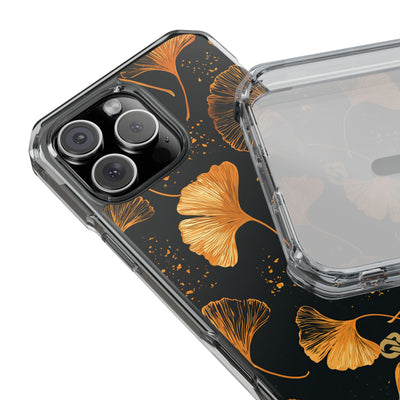 Gilded Ginkgo · Clear Impact Magnetic Phone Case for iPhone · Gold