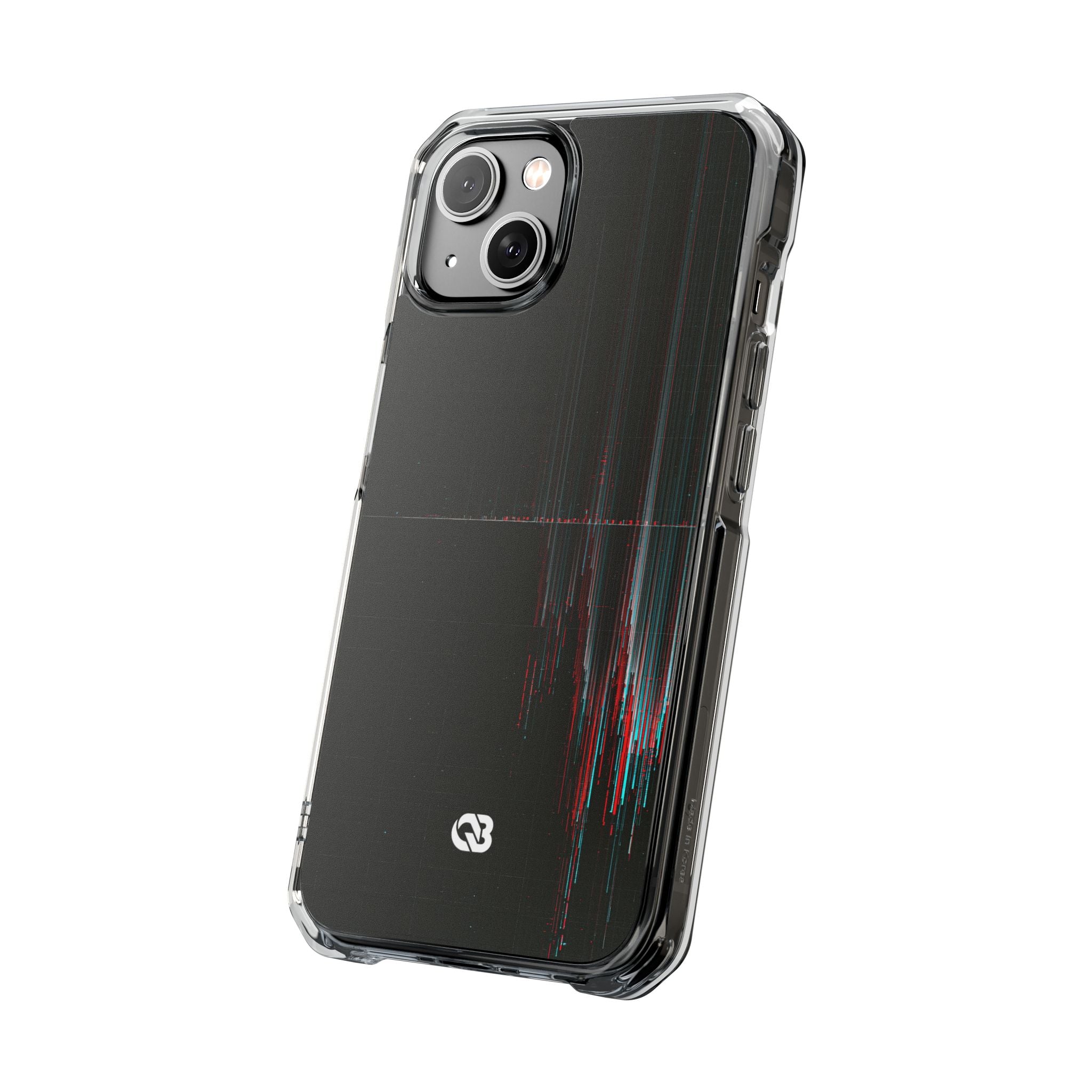 Black Impact MagSafe Phone Case for iPhone - Corrupted Data Stream