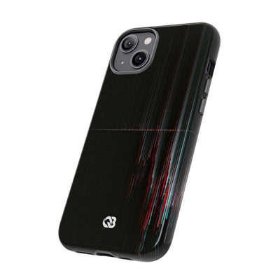 Black Tough Phone Case for iPhone - Corrupted Data Stream