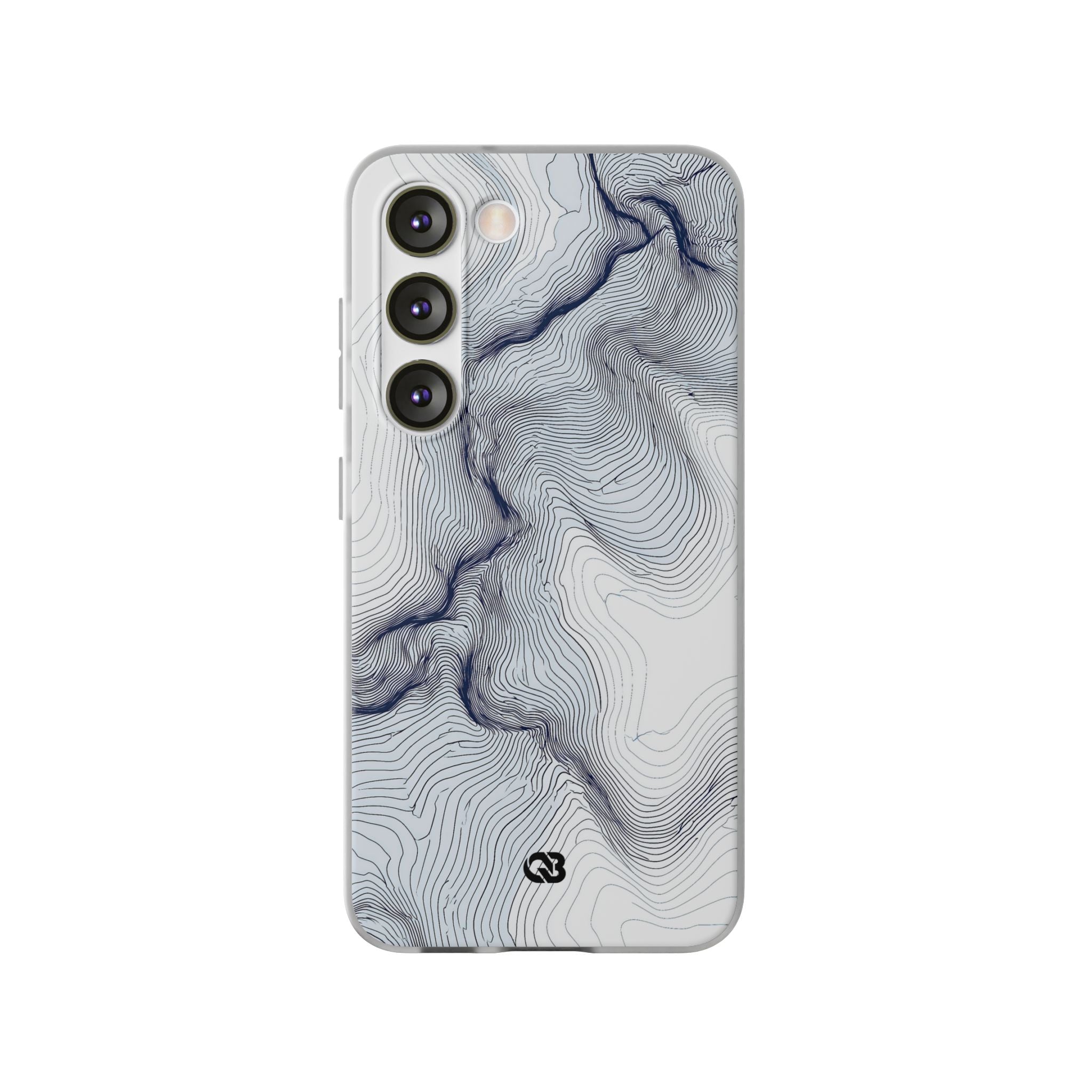White Lite Phone Case for Samsung - Nordic Ridge Topo