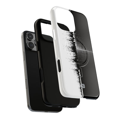 Black Tough 2.0 Magsafe Phone Case for iPhone - Static Signal Split