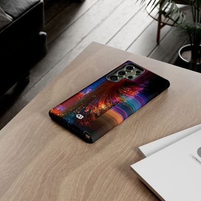 Black Tough Phone Case for Samsung - Cyber Optic Streak