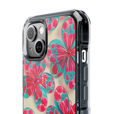 Lucite Jelly Bloom · Clear Impact Magnetic Phone Case for iPhone · Pink