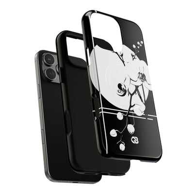 Black Tough 2.0 Magsafe Phone Case for iPhone - Lunar Orchid Grid