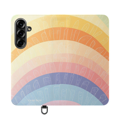 Pastel Rainbow Glow - Samsung S25 Case - Wallet