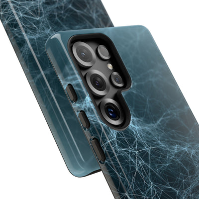 Teal Tough Phone Case for Samsung - Arctic Neural Mesh