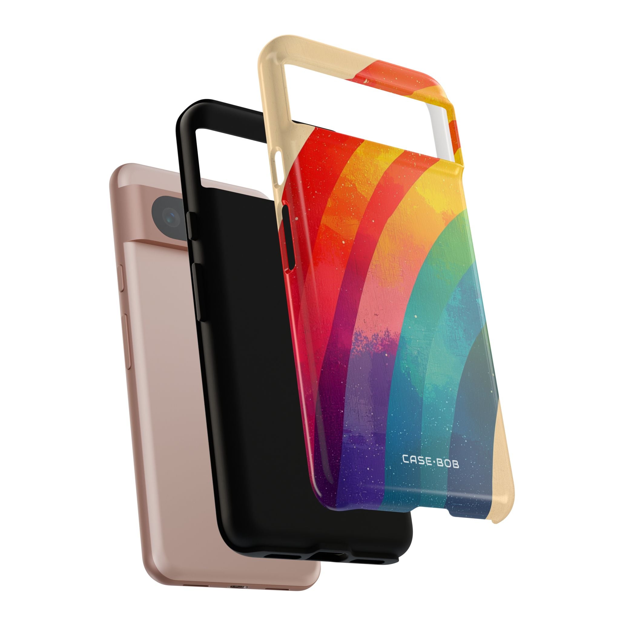 Texturierter Regenbogenbogen Google Pixel 8 Case - Tough