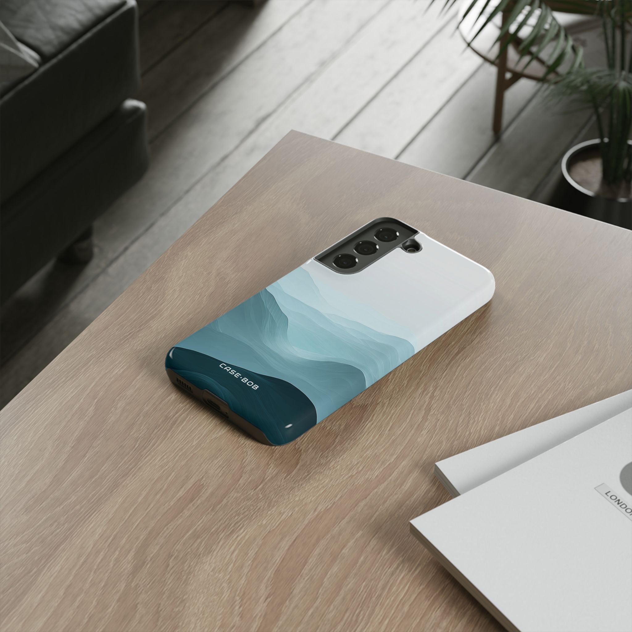 Teal Mist Mountains Samsung S22 Case - Tough