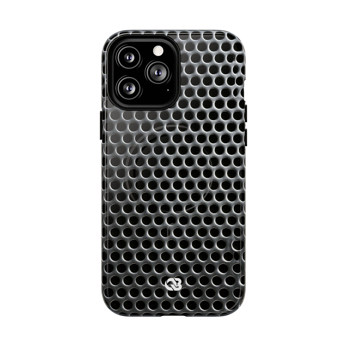 Brushed Perforated Steel · Tough 2.0 Magnetic Phone Case for iPhone · Silver