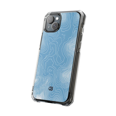 Blue Impact MagSafe Phone Case for iPhone - Glacial Ridge Topo