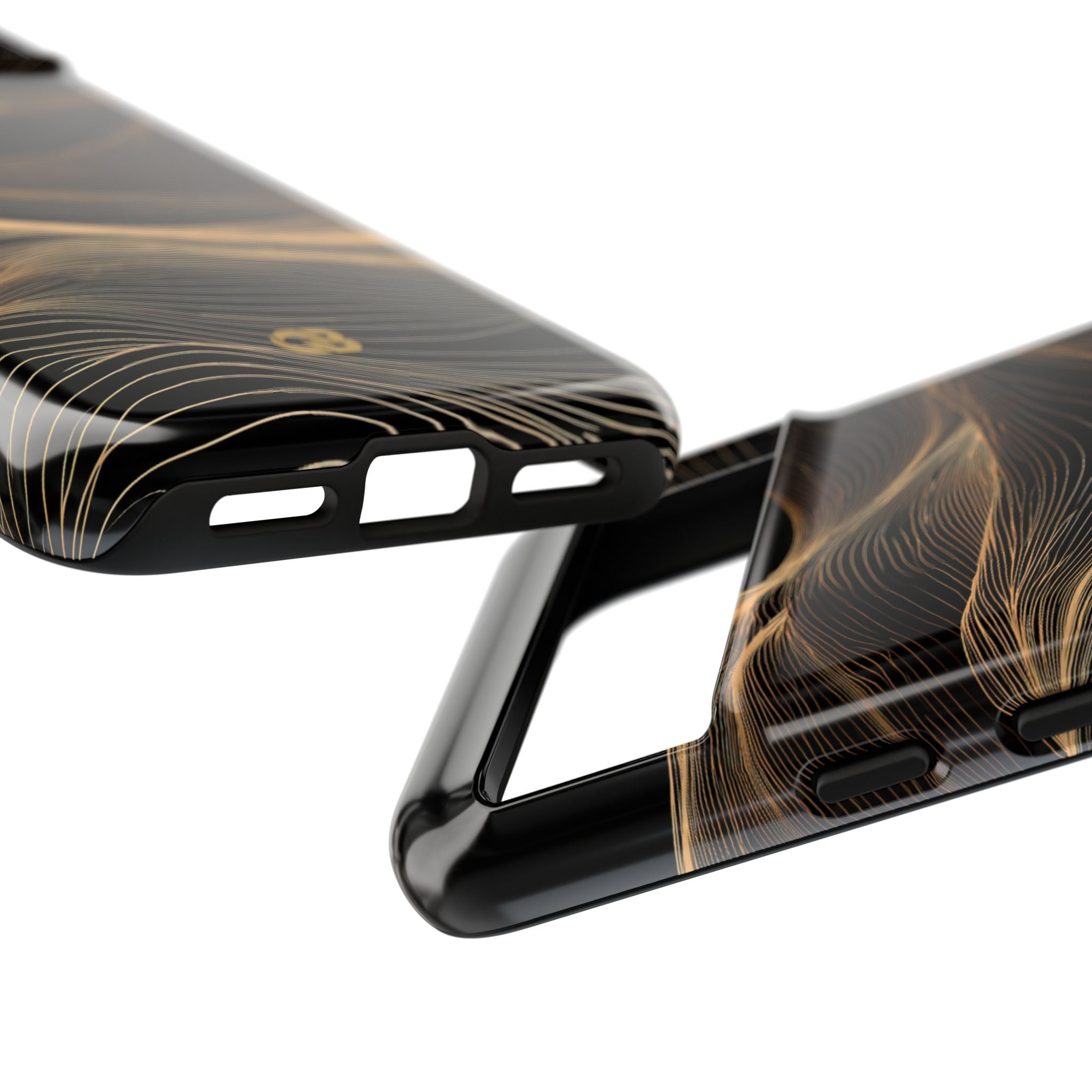 Black Tough Phone Case for Google Pixel - Copper Topo Ridge
