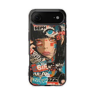Shibuya Street Collage · Clear Impact Magnetic Phone Case for iPhone · Red