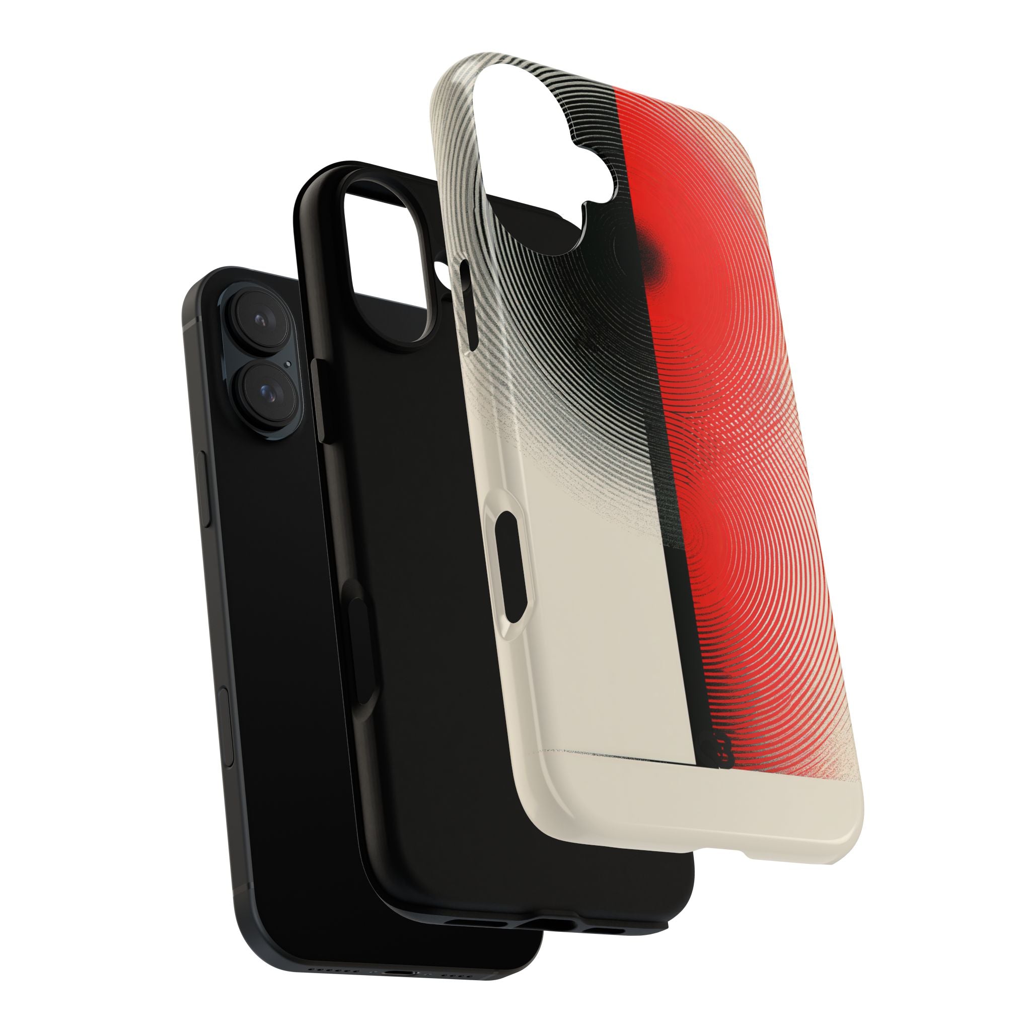 Red Tough Phone Case for iPhone - Split Signal Red