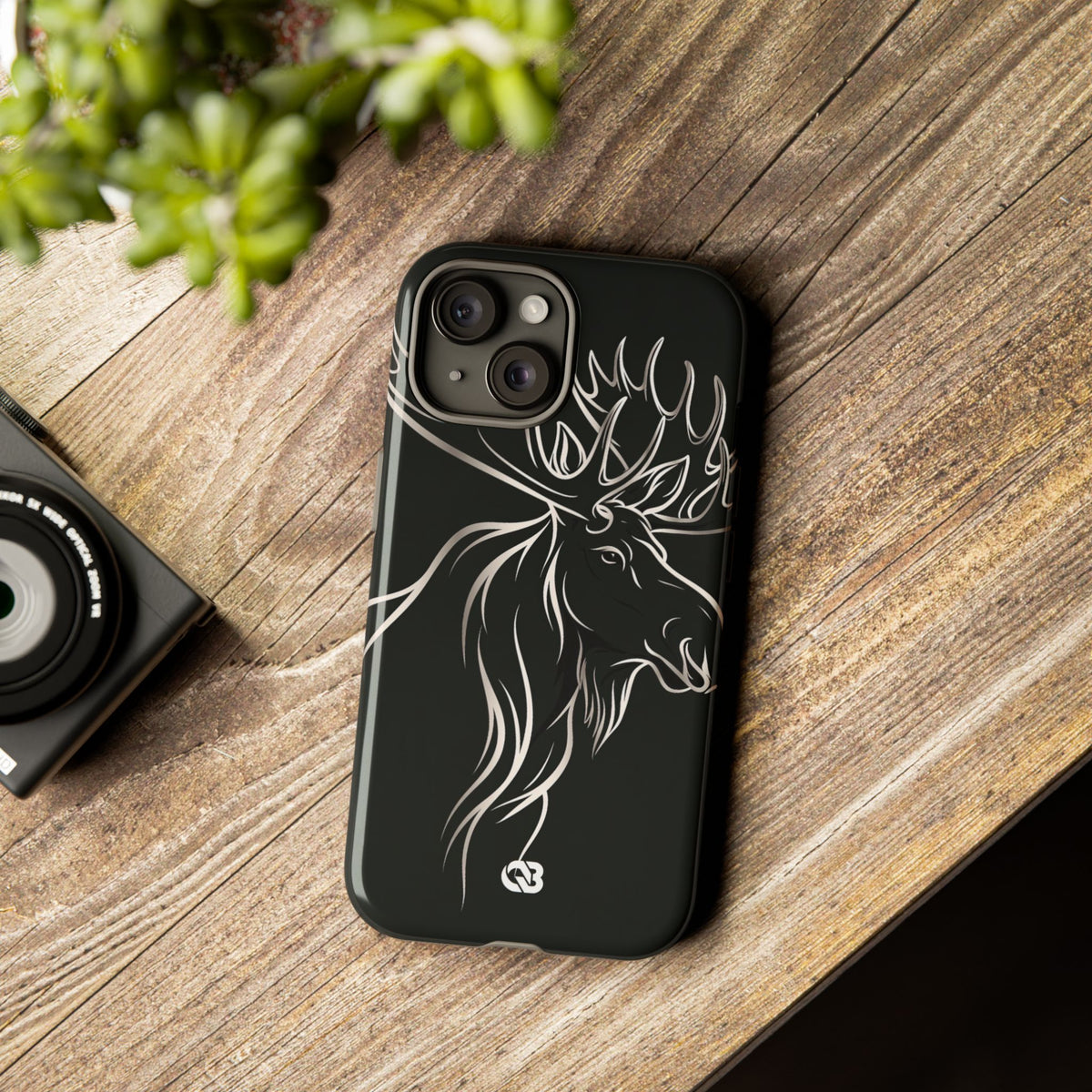 Nordic Moose Contour · Tough Phone Case for iPhone · Black