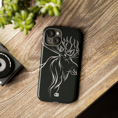 Nordic Moose Contour · Tough Phone Case for iPhone · Black