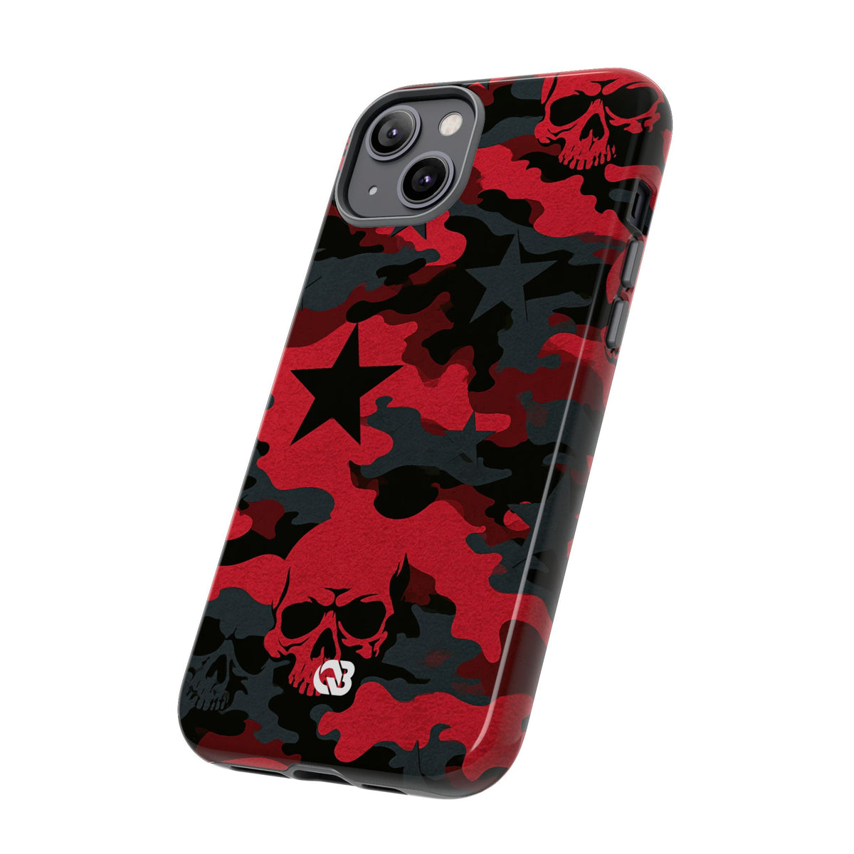 Crimson Skull Camo · Tough Phone Case for iPhone · Red