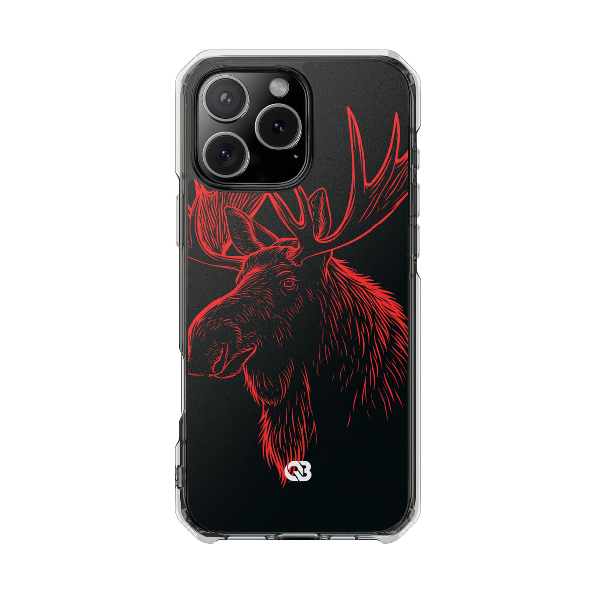 Nordic Elk · Clear Impact Magnetic Phone Case for iPhone · Black