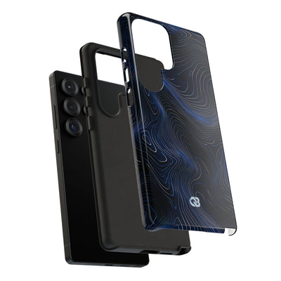 Blue Tough Phone Case for Samsung - Cobalt Contour Ridge