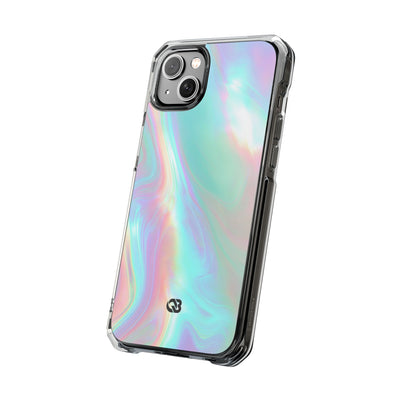 Prismatic Liquid Light · Clear Impact Magnetic Phone Case for iPhone · Teal