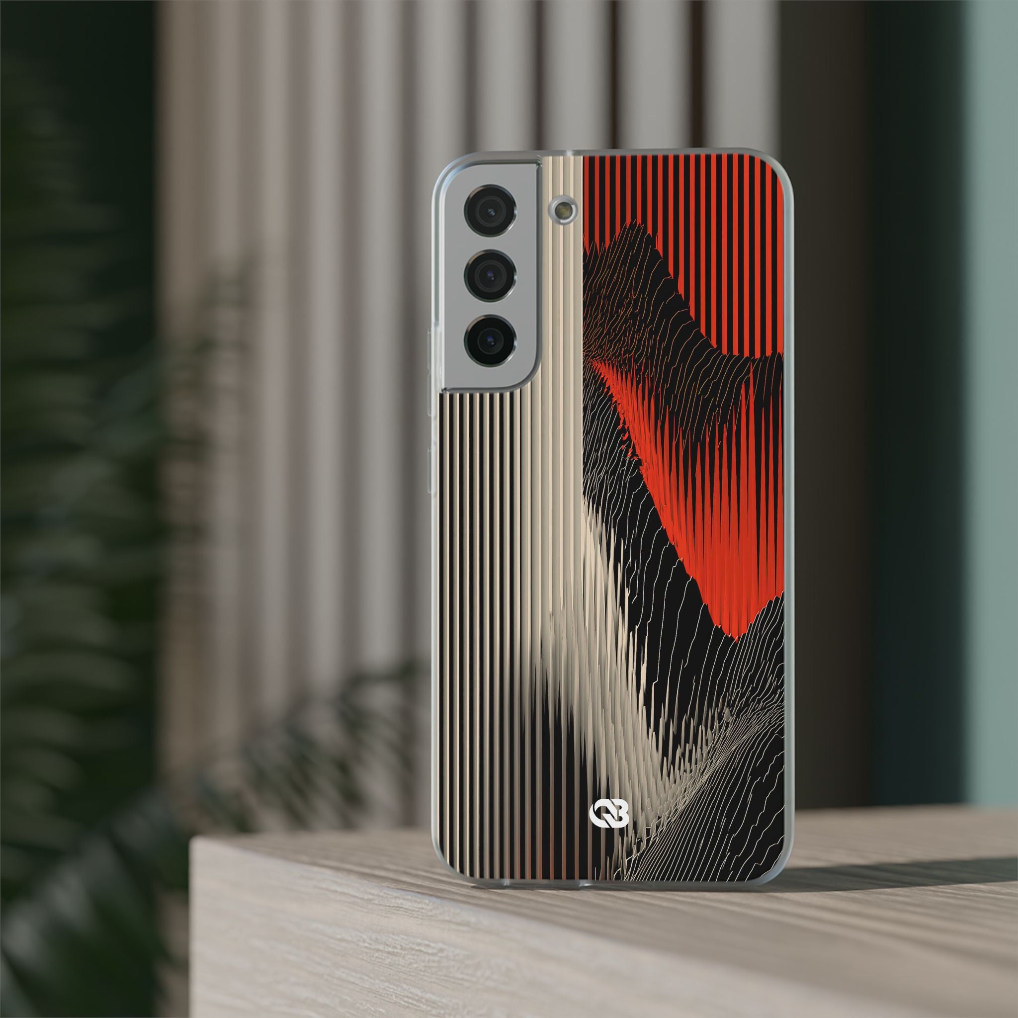Red Lite Phone Case for Samsung - Crimson Pulse Topo